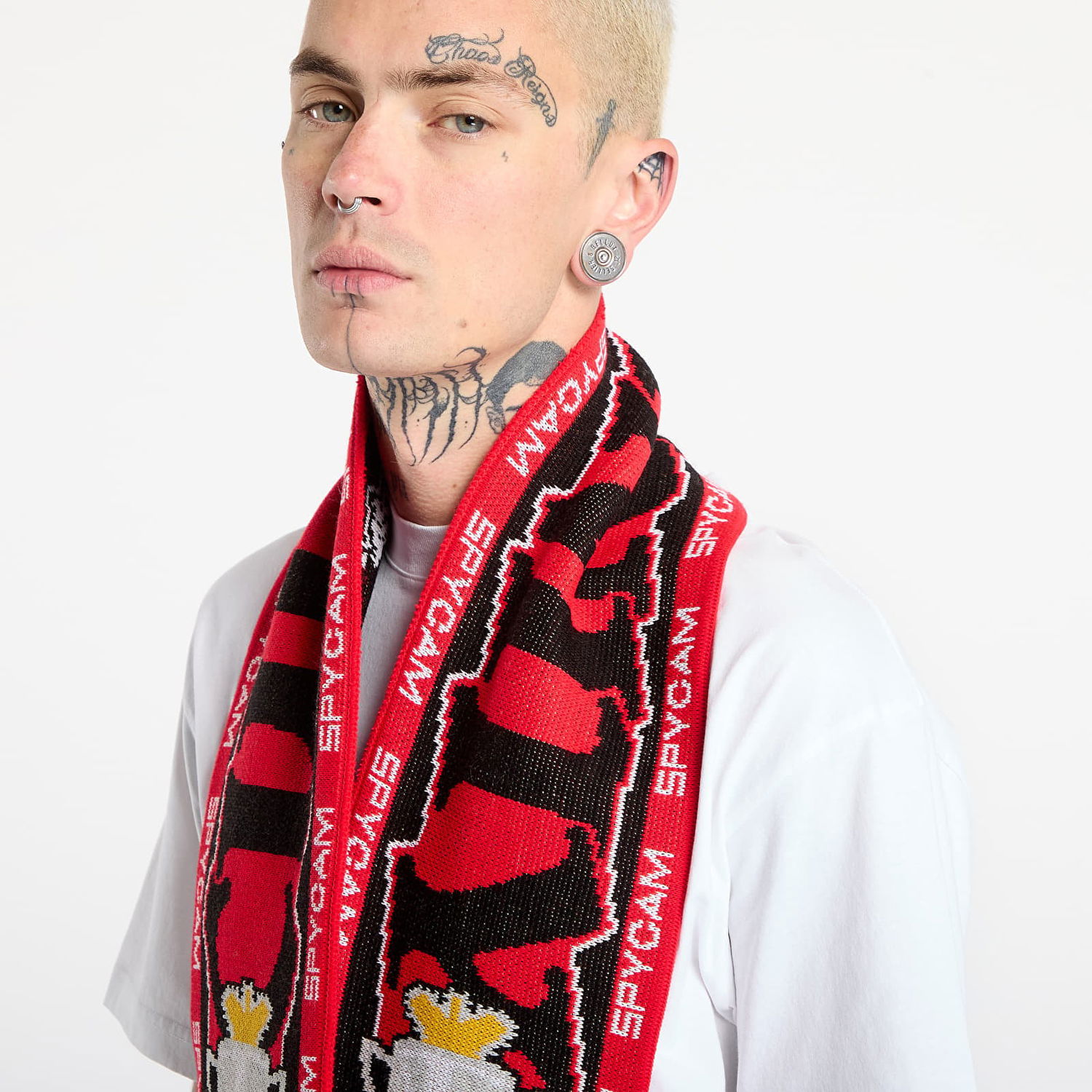 Šál Umbro Cult Unity SPYCAM Knitted Fringe Scarf Rôznofarebný | UBMW232YA11 BLK0042, 1