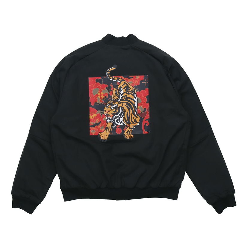 Bomber bunda adidas Originals Bomb Series Pattern Jacket Čierna | GG0777