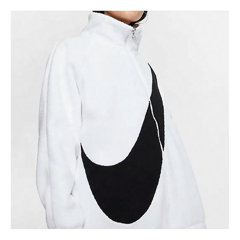 Bunda Nike Big Swoosh Fleece Jacket Biela | CZ4064-100