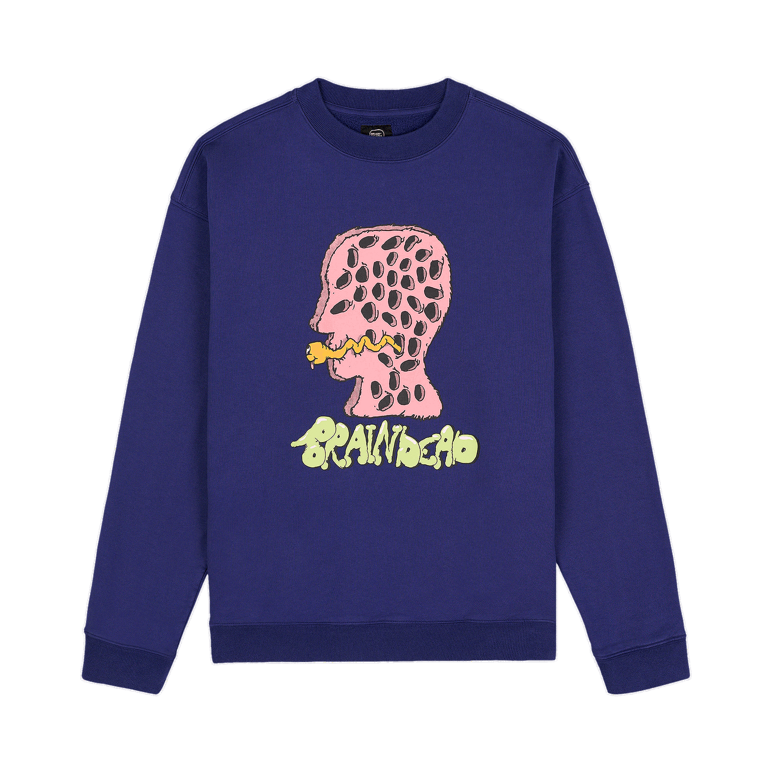 Mikina Brain Dead Worm Hole Crewneck Navy | BDW22T10002579BL05, 0