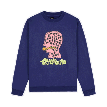 Mikina Brain Dead Worm Hole Crewneck Navy | BDW22T10002579BL05, 0