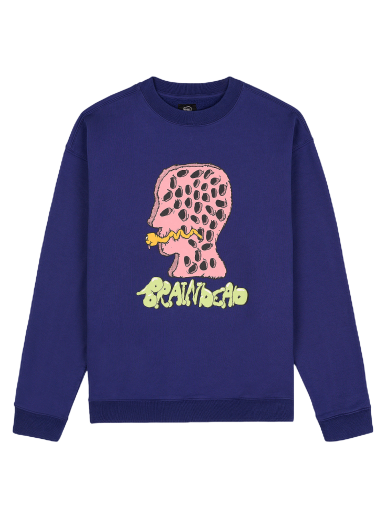 Mikina Brain Dead Worm Hole Crewneck Navy | BDW22T10002579BL05