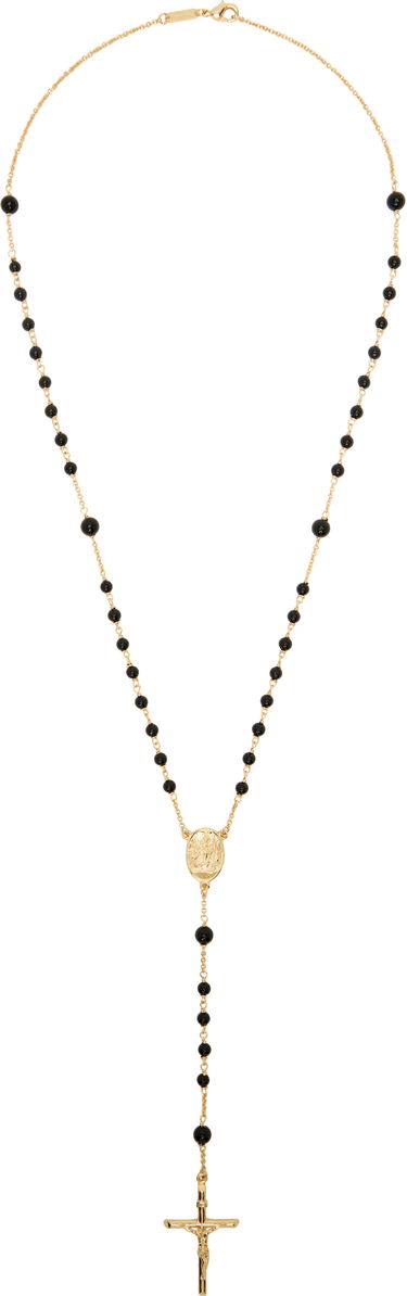 Náhrdelník Dolce & Gabbana Dolce&Gabbana Black Beaded Rosary Necklace Metalická | WNP4C2 W1111, 4