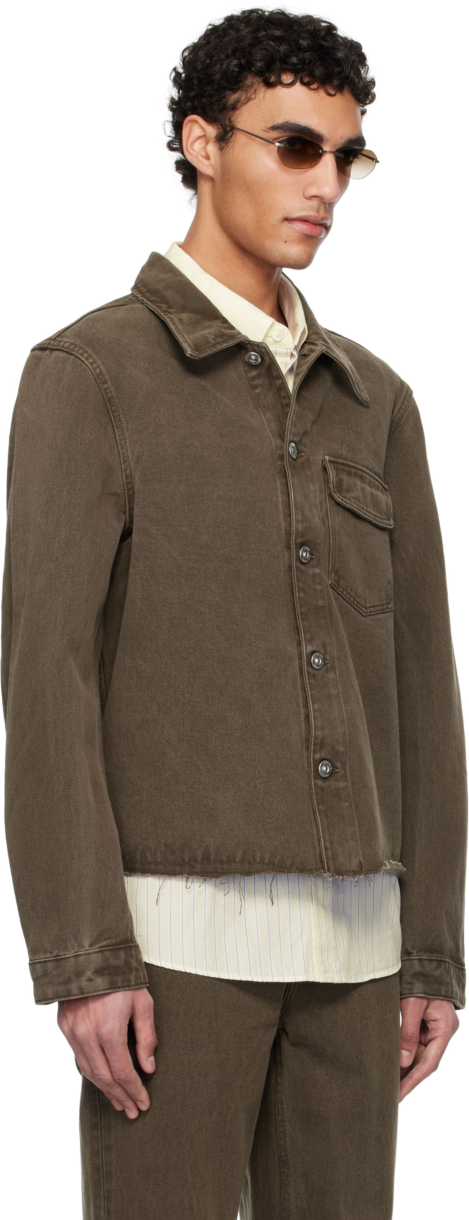 Bunda OUR LEGACY Our Legacy Cut Rebirth Denim Jacket Hnedá | M2255CC, 1