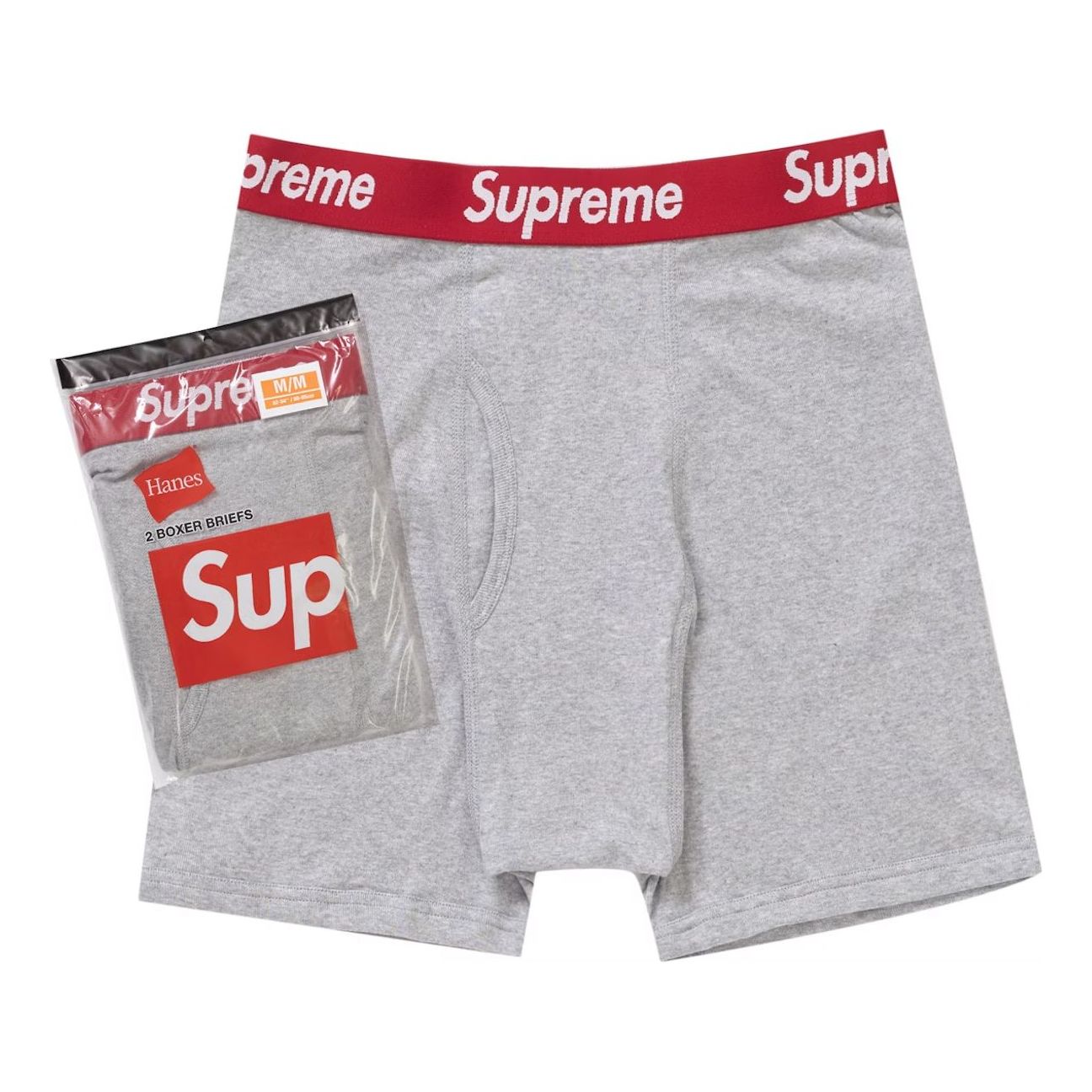 Boxerky Supreme Hanes Boxer Briefs 2 Pack Šedá | SUP-SS24-001, 0