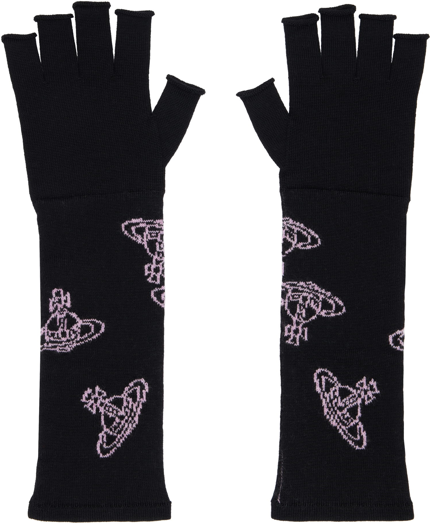 Rukavice Vivienne Westwood Fingerless Long Gloves Čierna | 8202002S-K004F-, 0