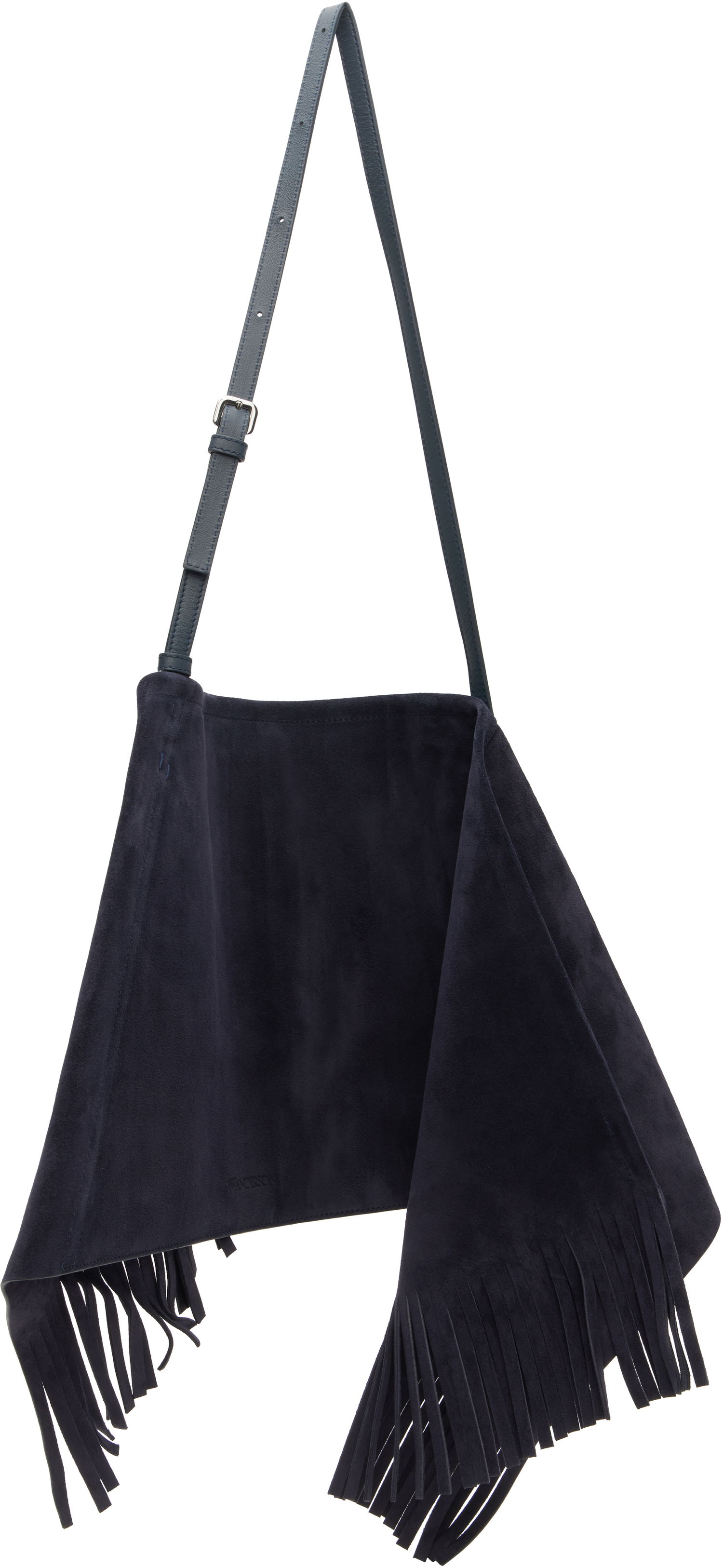 Taška cez rameno JW Anderson JW Anderson Medium Suede Fringe Scarf Bag Navy | HB0700-LA0361, 1