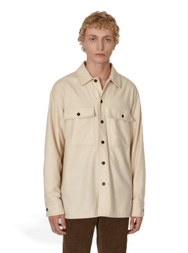 Košeľa Jil Sander Wool Overshirt Béžová | J47DL0001  275