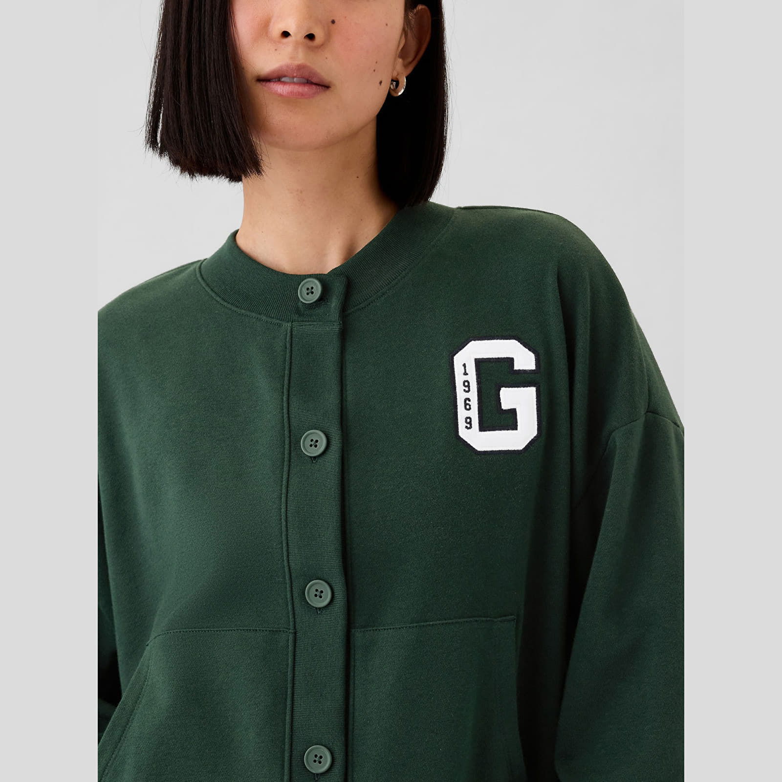 Sweatshirt Logo Crew Cardigan Essex Green S