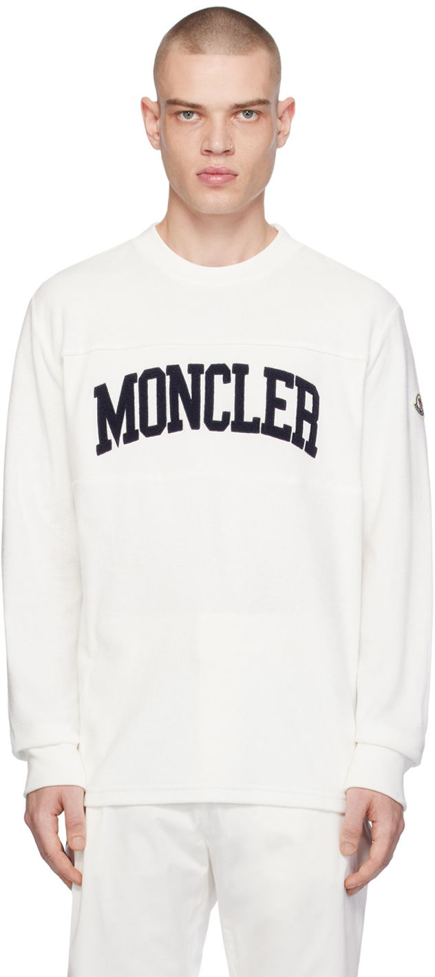 Mikina Moncler Embroidered Sweatshirt Biela | J10918G00024899VV, 0
