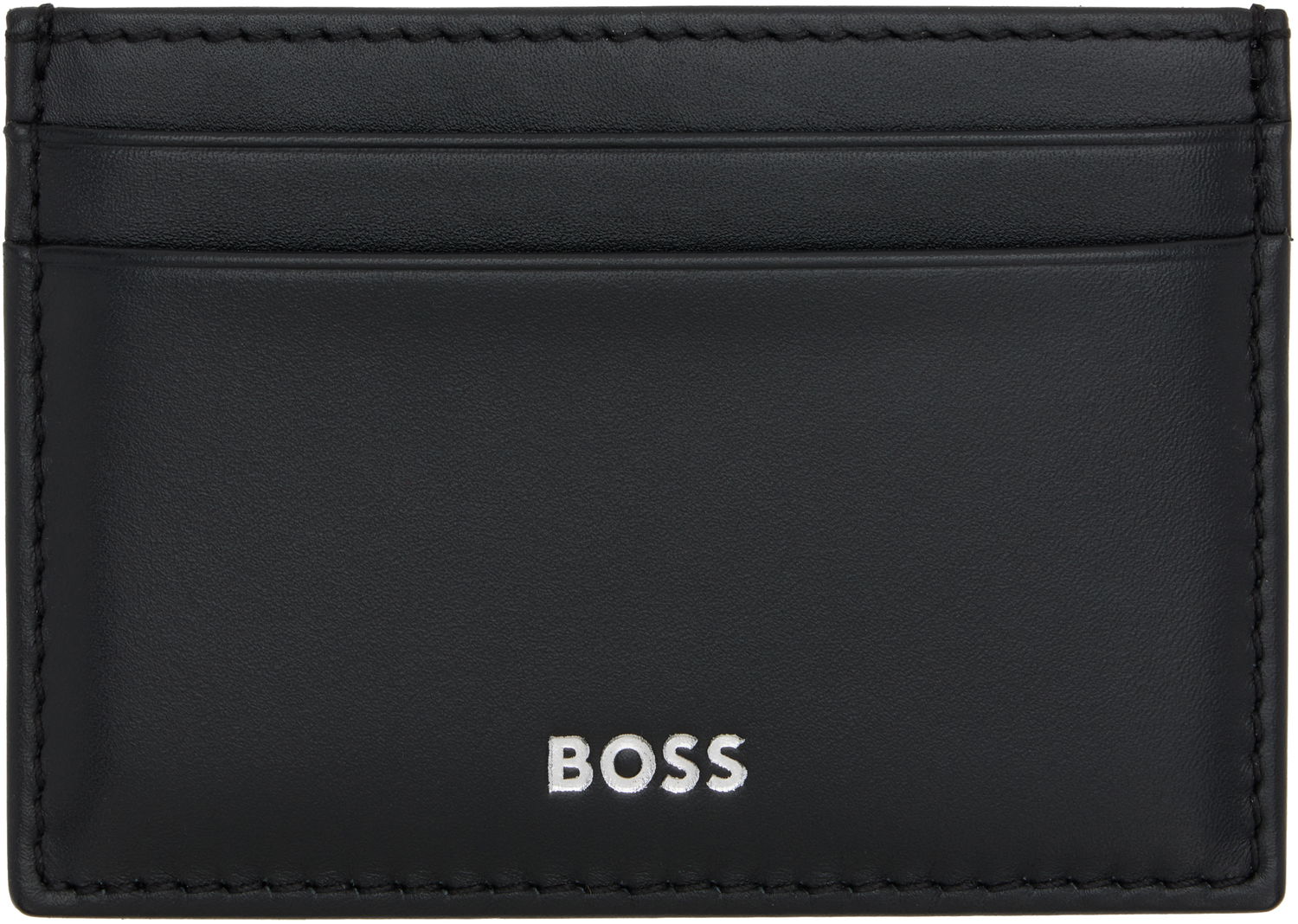 Peňaženka BOSS Buffed Leather Card Holder Čierna | 50546166, 0
