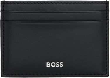 Peňaženka BOSS Buffed Leather Card Holder Čierna | 50546166, 0