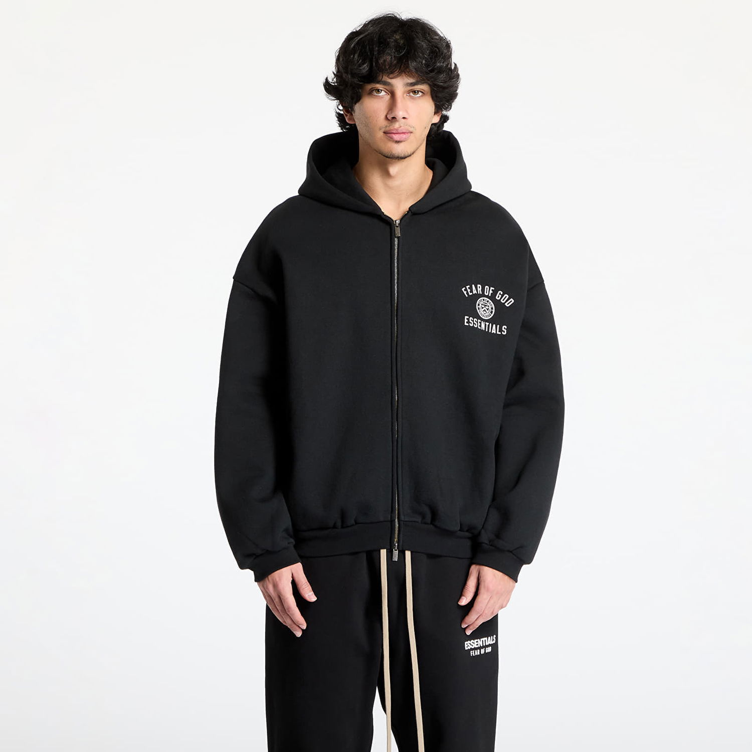 Mikina Fear of God Heavy Fleece Fullzip Hoodie Čierna | 192HO246240F-001, 0