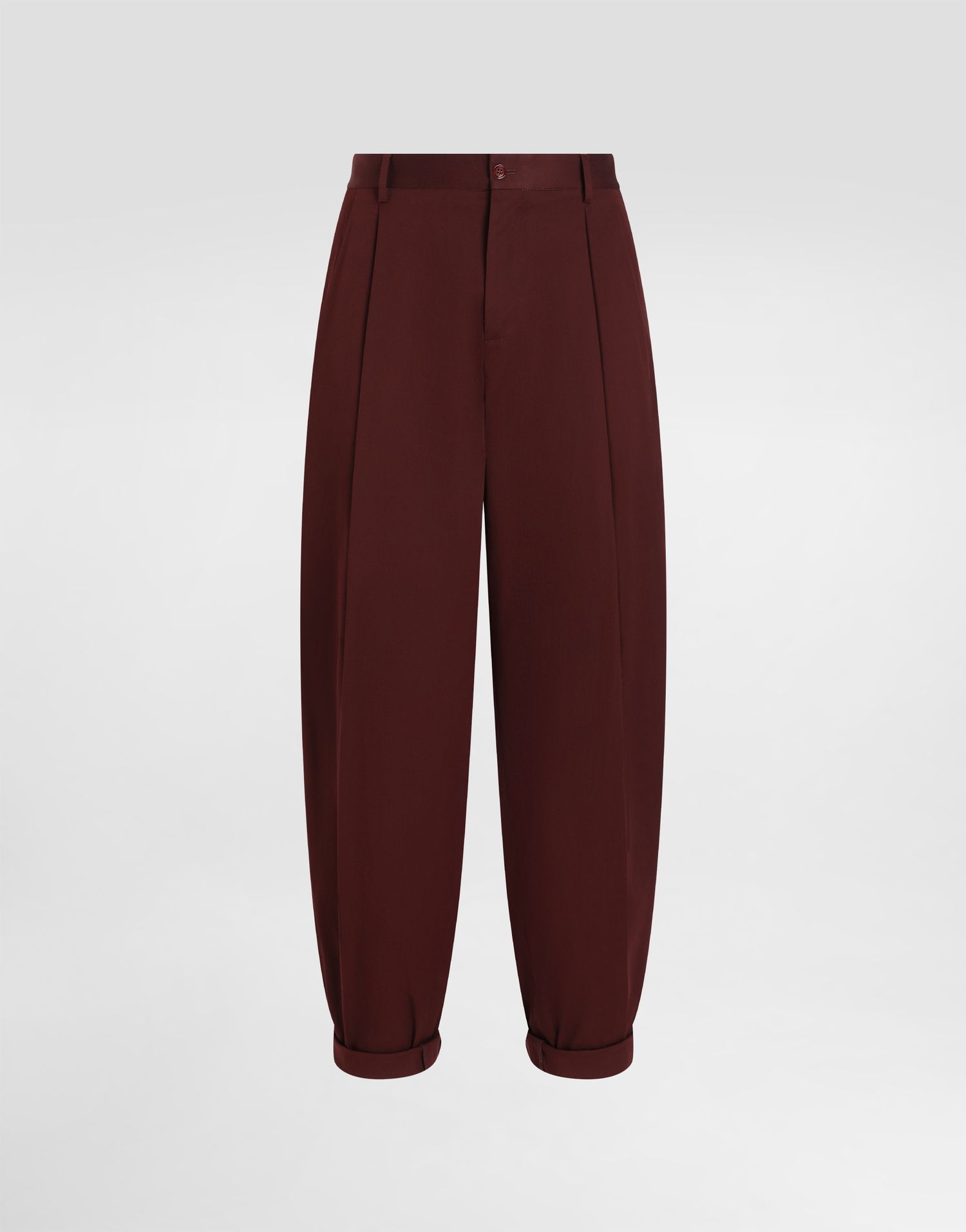 Nohavice Dolce & Gabbana Dolce & Gabbana Cotton Gabardine Pants With Double Darts Vínová | GP10DTFUFNVM5039_1, 0