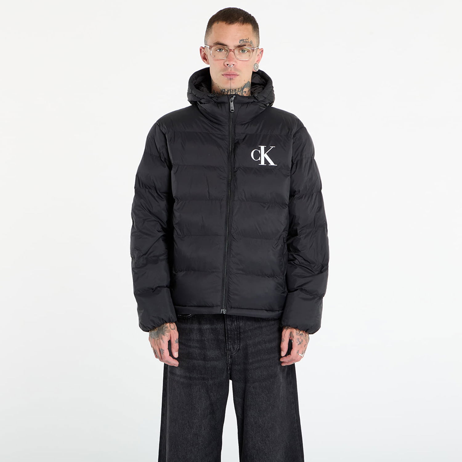 Prešívaná bunda CALVIN KLEIN Calvin Klein Jeans Monogram Puffer Jacket Čierna | LV04RD528G UB1, 0