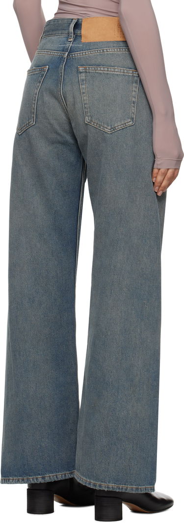 Džínsy Maison Margiela MM6 Maison Margiela Distressed Wide-Leg Jeans Modrá | S52LA0238 M30017, 2