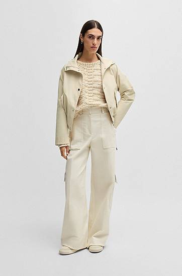 Vetrovka BOSS Water-Repellent Hooded Parka Jacket Béžová | 50531879, 1