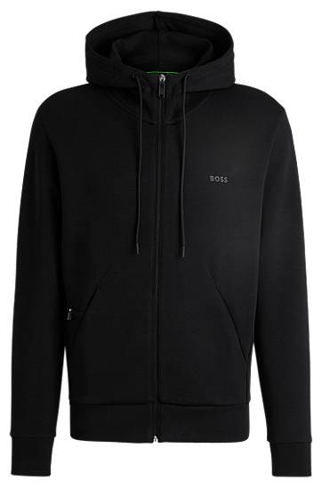 Mikina BOSS BOSS Stretch-Cotton Zip-Up Hoodie Čierna | 50506161, 0