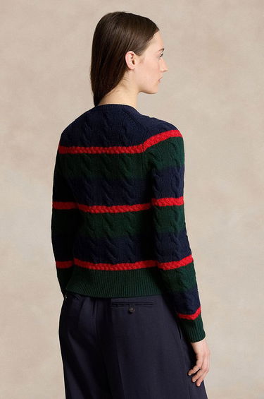 Sveter Polo by Ralph Lauren Striped Cardigan Modrá | 211941587, 1