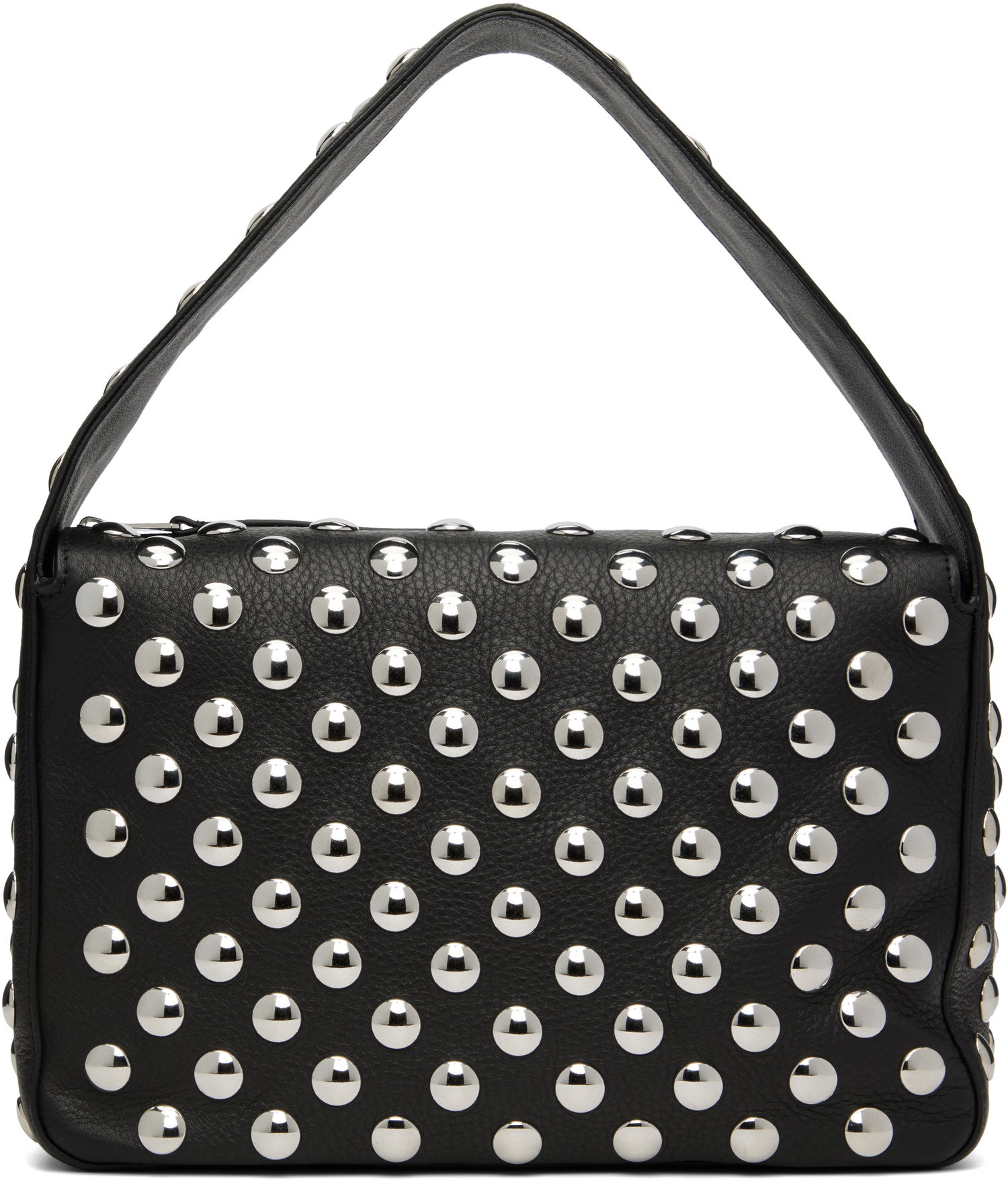 Taška cez rameno Khaite KHAITE Elena Studded Shoulder Bag Čierna | H2025-895, 0