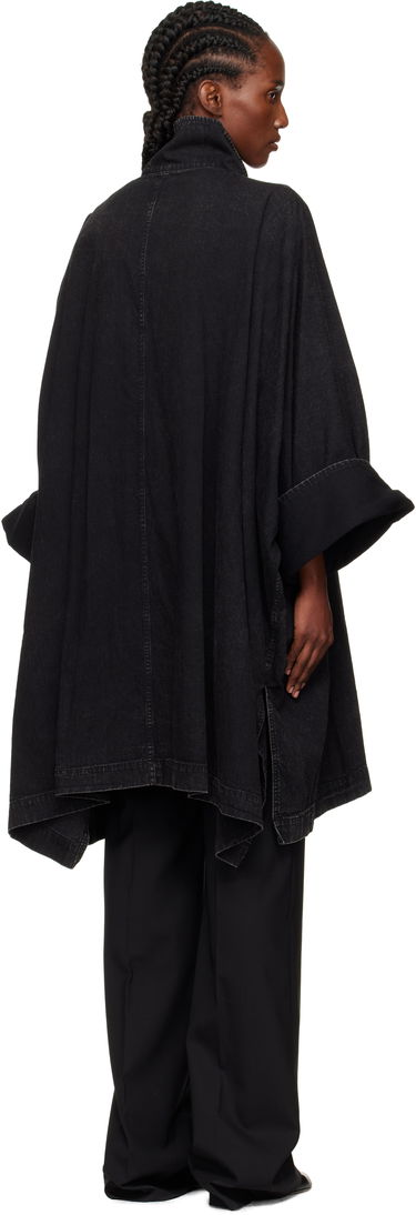Kabáty Yohji Yamamoto YOHJI YAMAMOTO High Neck Denim Coat Čierna | FM-C51-007, 2