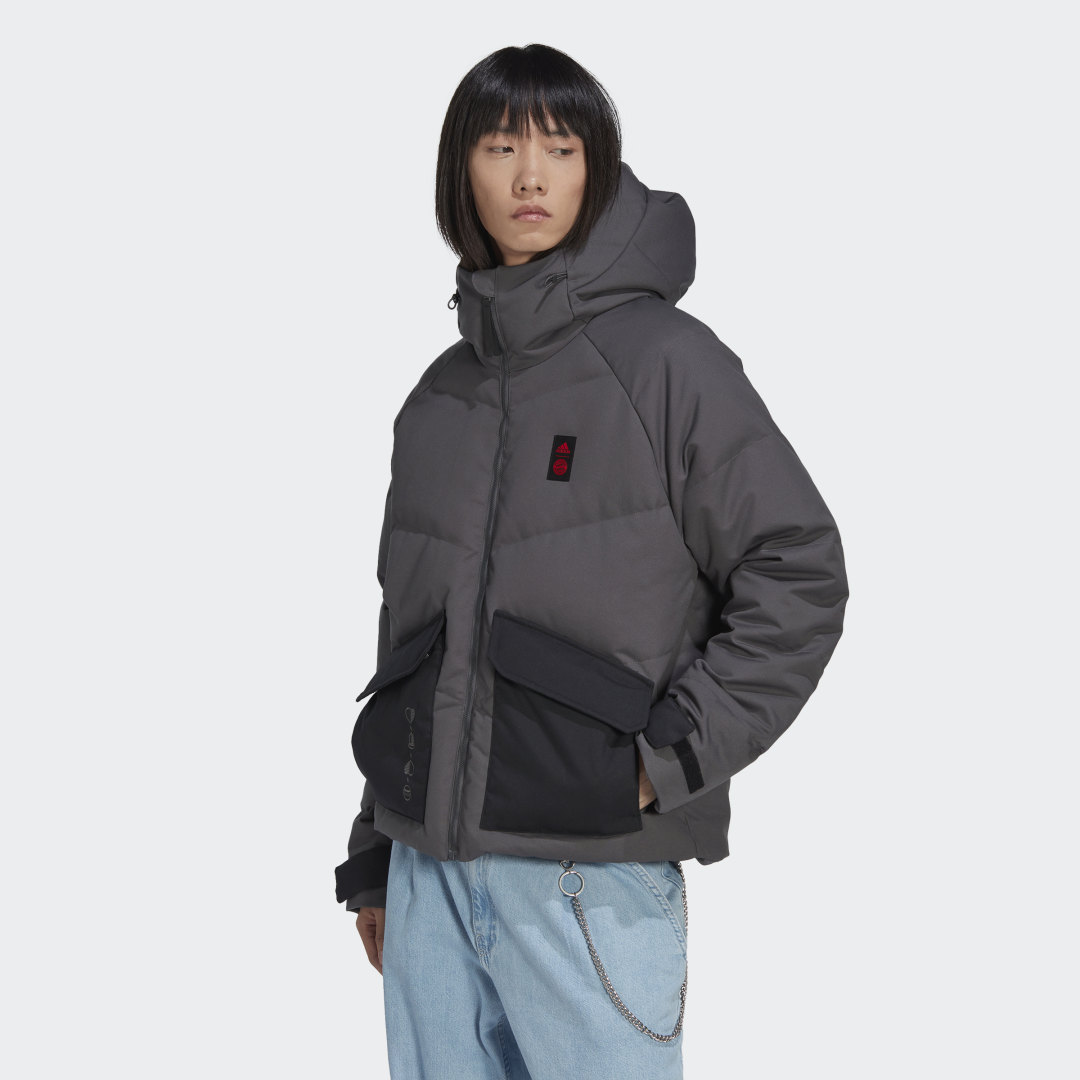 Bunda adidas Originals FC Bayern Lifestyler Down Jacket Šedá | HF1344, 0