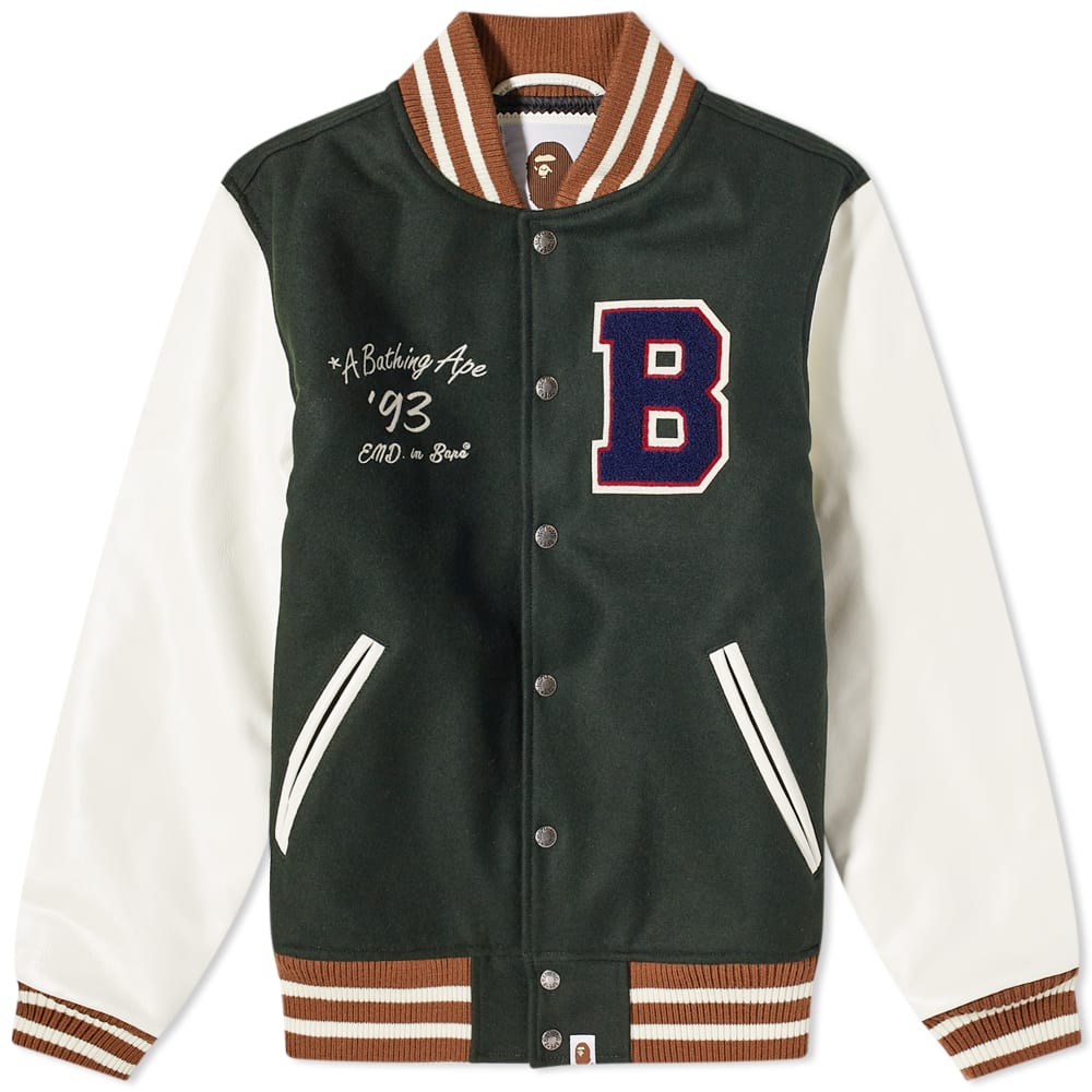 Bunda BAPE END. x A Bathing Ape Bowling Jacket Zelené | 001HJI731906C-GRN, 0
