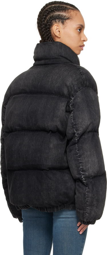 Prešívaná bunda Diesel Diesel W-Mons-A Denim Puffer Jacket Čierna | A16077 0ABCB, 2