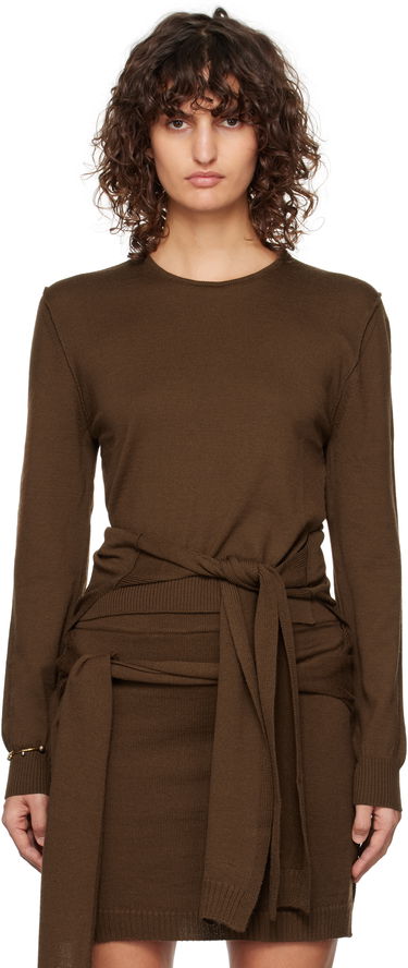 Šaty LEMAIRE Lemaire Crew Neck Knit Dress Hnedá | TO1250 LK087, 0