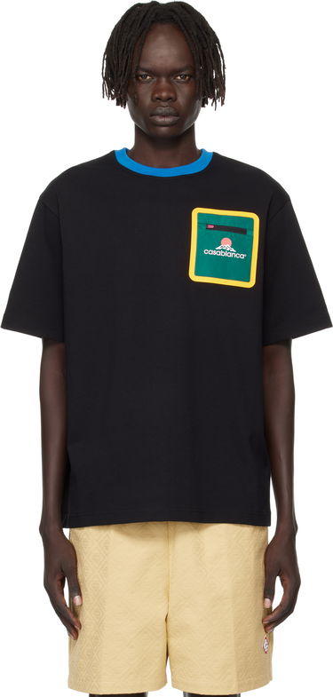 Tričko Casablanca Casablanca Montagne Pocket Tee Čierna | MPF25-JTS-043-01, 0