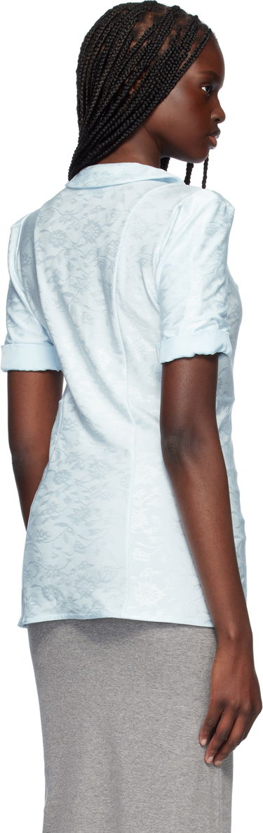 Košeľa Jil Sander Jil Sander Fluid Viscose Jacquard Blouse Modrá | J03NF0001_J20297, 2