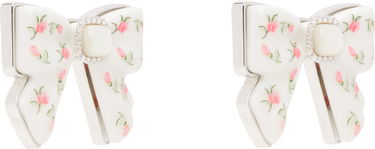 Náušnice SHUSHU/TONG YVMIN Edition Ceramics Bowknot Nacre Earrings Biela | 25622LGP00DN2, 1