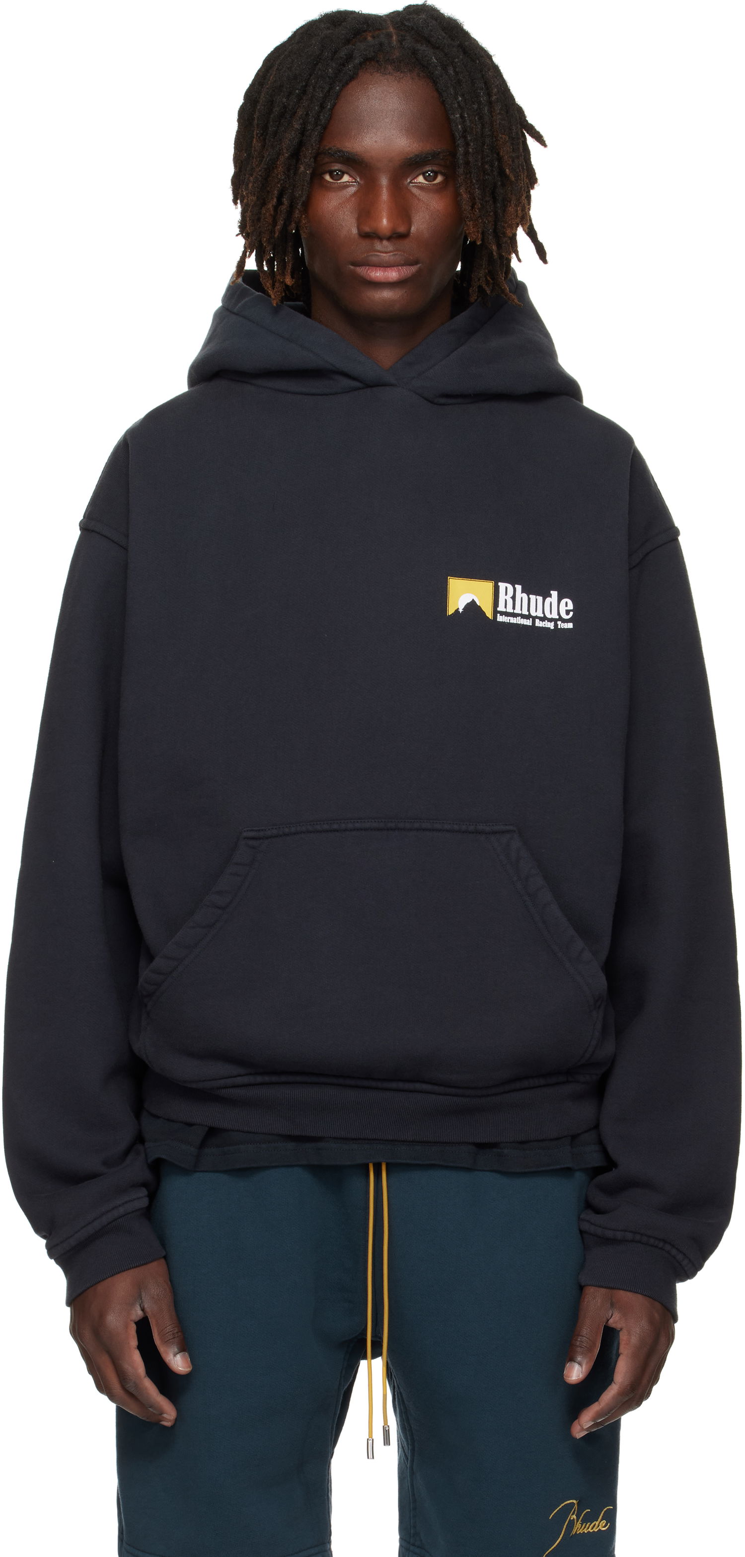 Mikina Rhude Rhude International Racing Logo Hoodie Čierna | RHPF25HO07012, 0