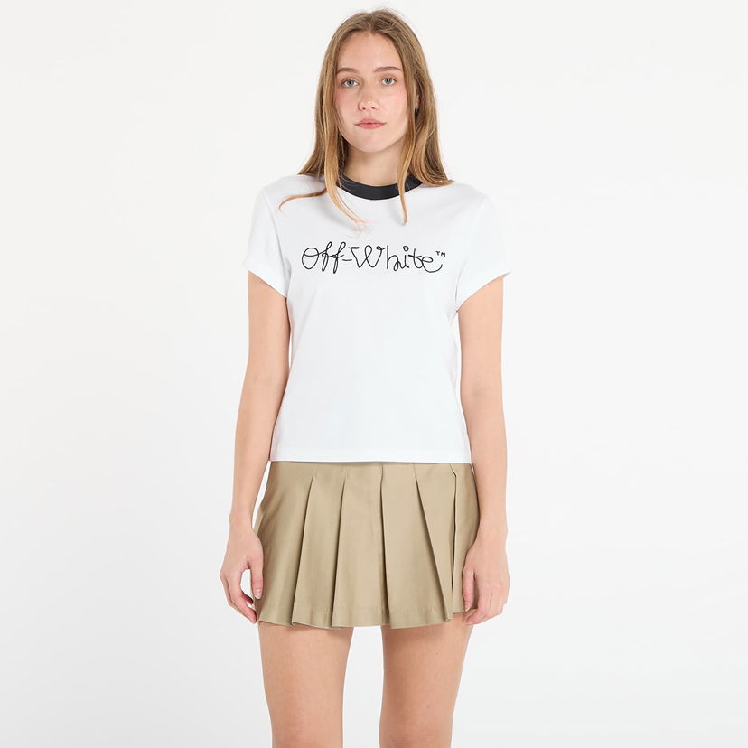 Tričko Off-White Emb Script Logo Fitted T-Shirt Biela | OWAA112F25JER0010148
