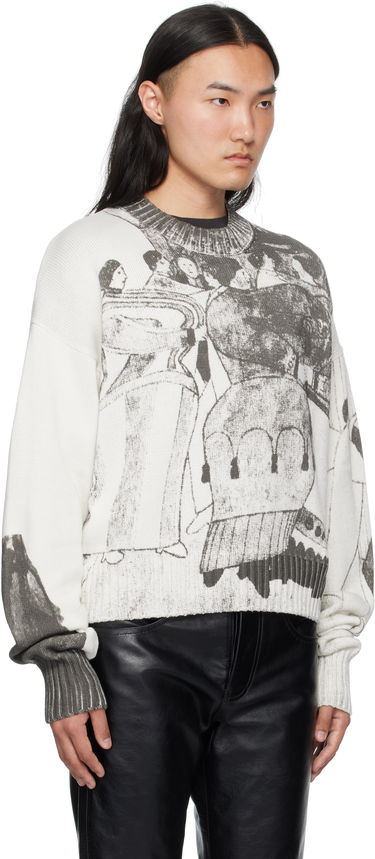 Sveter Enfants Riches Déprimés Enfants Riches Déprimés 'The Ballroom Dance' Graphic Print Sweater Biela | 080-242, 1