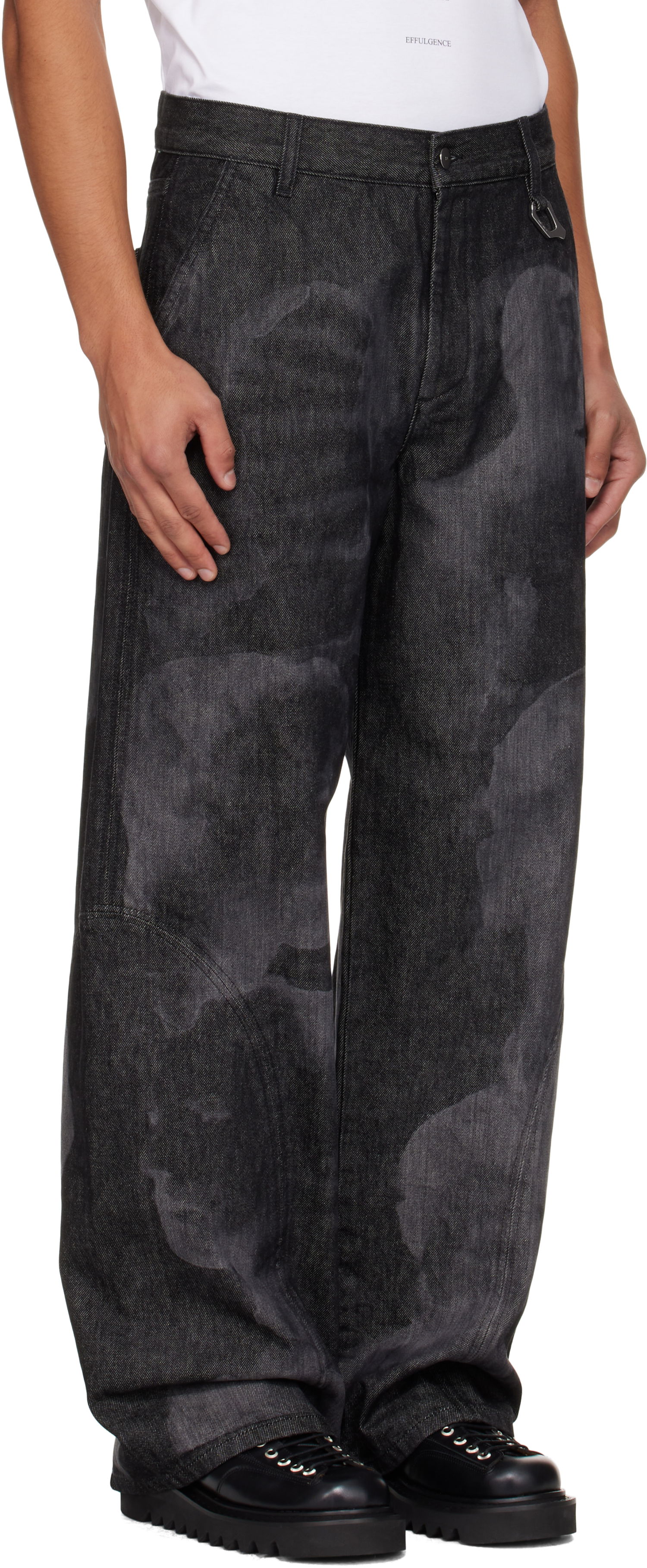 Džínsy HELIOT EMIL HELIOT EMIL Basalt Wide-Leg Jeans Čierna | AW25_M_10_189_BLK01_LSR, 1