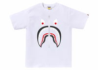 BAPE A Bathing Ape Mad Shark Tee White