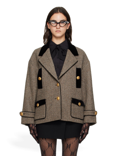 Kabáty Gucci Buttoned Coat Rôznofarebný | 752364 ZANQ2