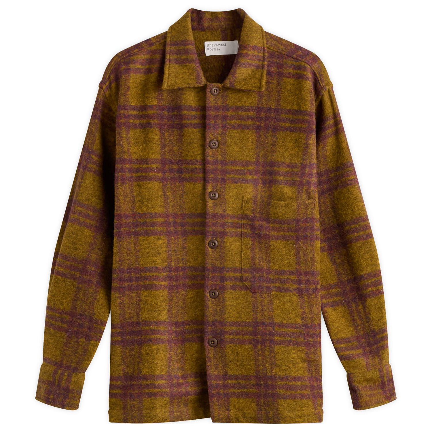Košeľa Universal Works Universal Works Dam Check Fatigue Shirt, Size Small Hnedá | 33562-GLD, 0