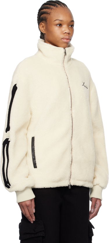 Bunda AMIRI Amiri Bones Fleece Jacket Biela | AMOULW1029, 1