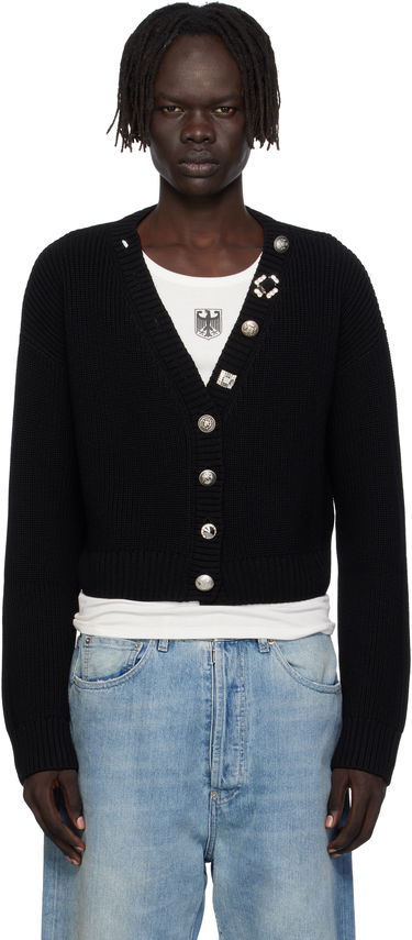 Sveter VETEMENTS VETEMENTS Fancy Button Cropped Cardigan Čierna | WH76KN220B, 0