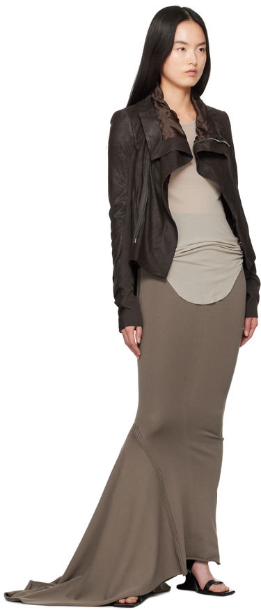 Sukňa Rick Owens Rick Owens Hollywood Dauphine Maxi Skirt Hnedá | RP01E7689 VI, 3