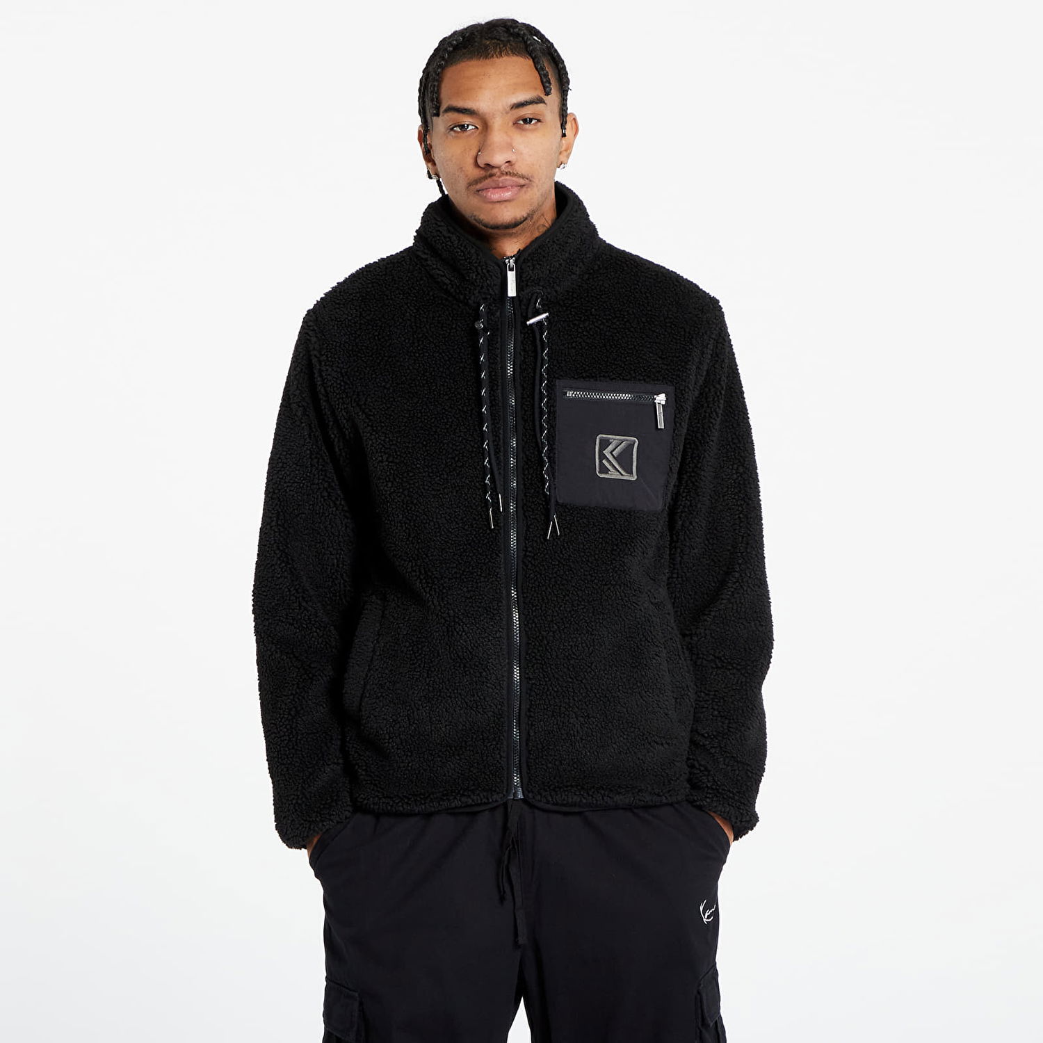 Bunda Karl Kani OG Teddy Trackjacket Čierna | KM234-007-3, 0