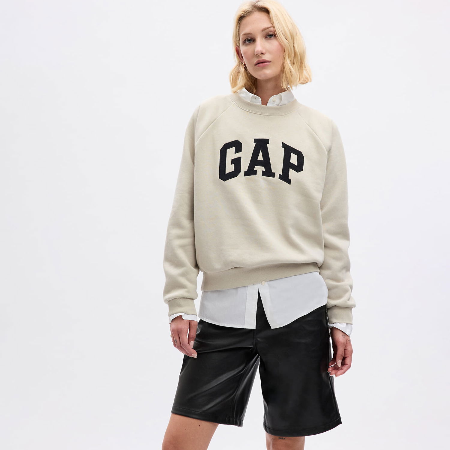Mikina GAP Sweatshirt Logo Sweatshirt Moonstone XS Šedá | 829096-01, 0