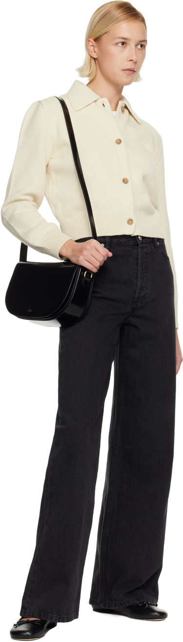 Taška cez rameno A.P.C. Le B-Side Patent Leather Saddle Bag Čierna | PXCBT-F67020, 3