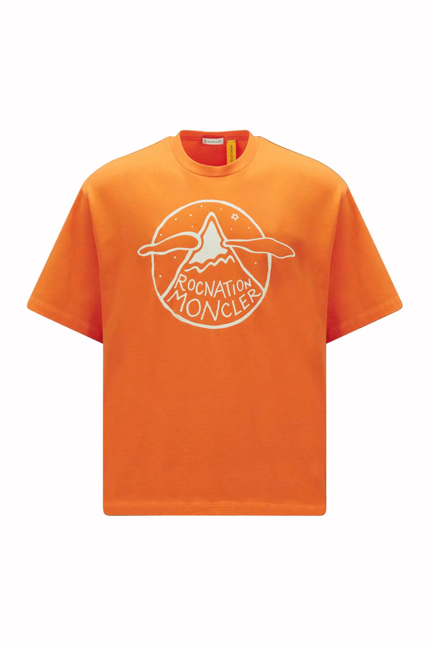 Tričko Moncler Roc Nation by Jay-Z x Logo Motif T-Shirt Oranžová | I209W8C0000689A8Y328, 0