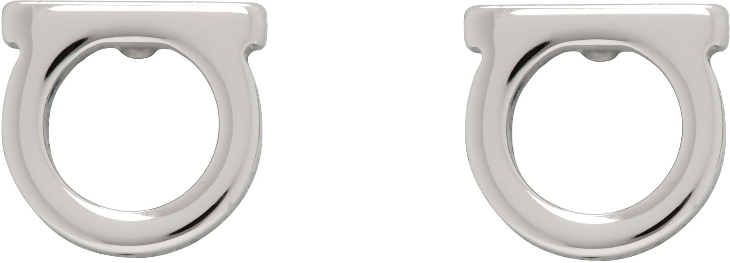 Náušnice FERRAGAMO Ferragamo Gancini Earrings Metalická | 696433, 0