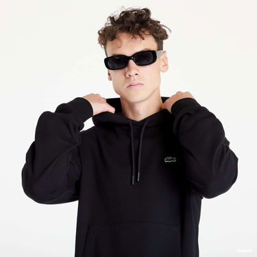 Mikina Lacoste Organic Cotton Hooded Sweatshirt Čierna | SH9623-031, 4