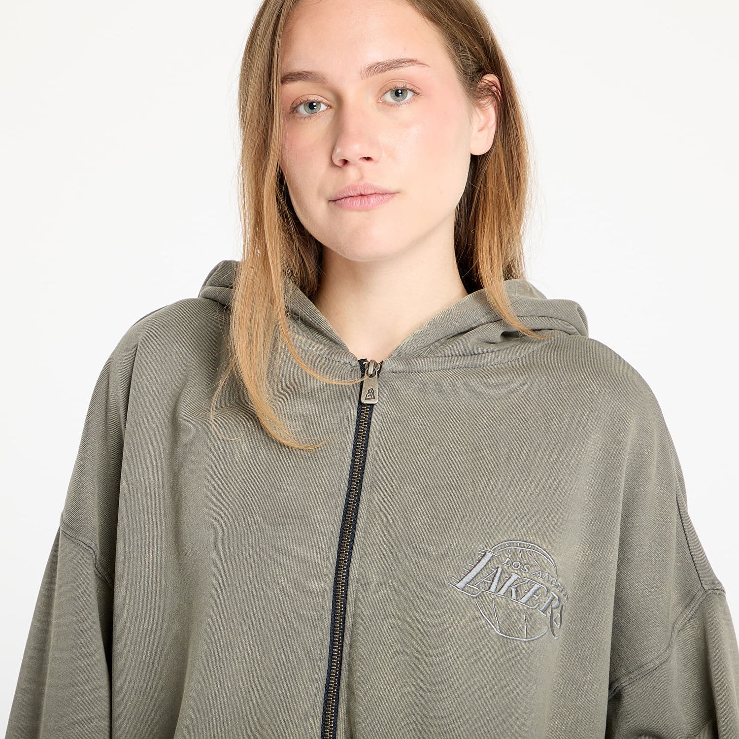 Mikina New Era New Era NBA Washed Full Zip Hoodie Los Angeles Lakers Šedá | 60667867, 1