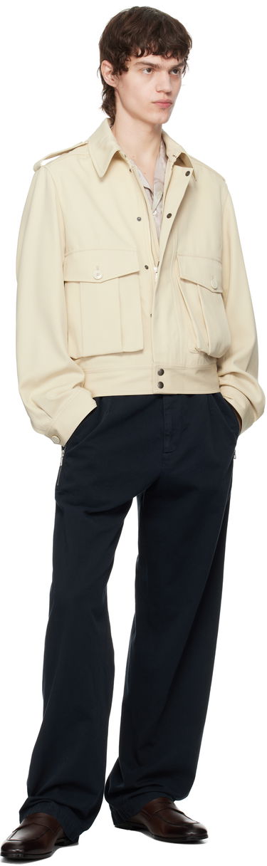 Bomber bunda Dries Van Noten Dries Van Noten Wool Gabardine Jacket Béžová | 251-020510-1176, 3